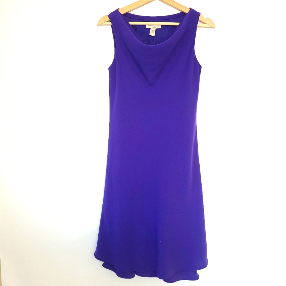 Amanda Smith Purple Cowl Neck Long Dress Size 4